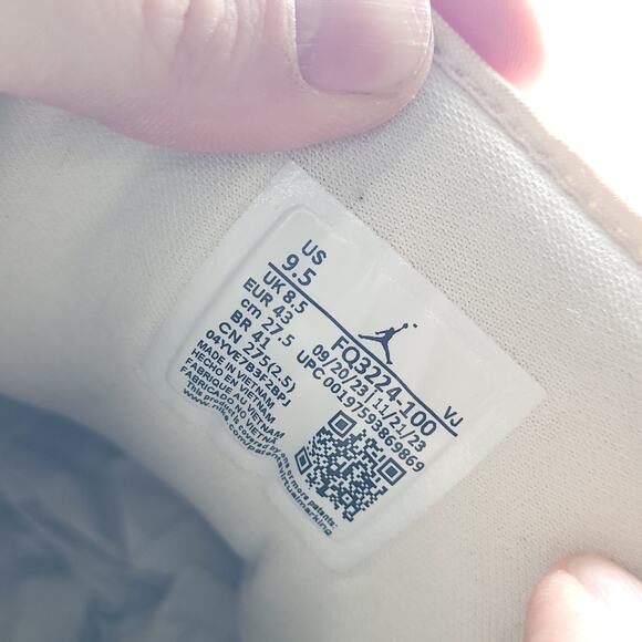 Nike Air Jordan 1 Mid Se Craft Pale Ivory Sail  FQ3224-100 men's size 9.5 - Picture 9 of 9